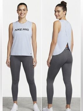 Nike Pro Dri-Fit Blue Sleeveless Tank with Scalloped Back NWT - Women’s XL